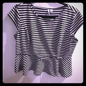 ELLE BLOUSE STRIPED CUTE UNDER BLAZER